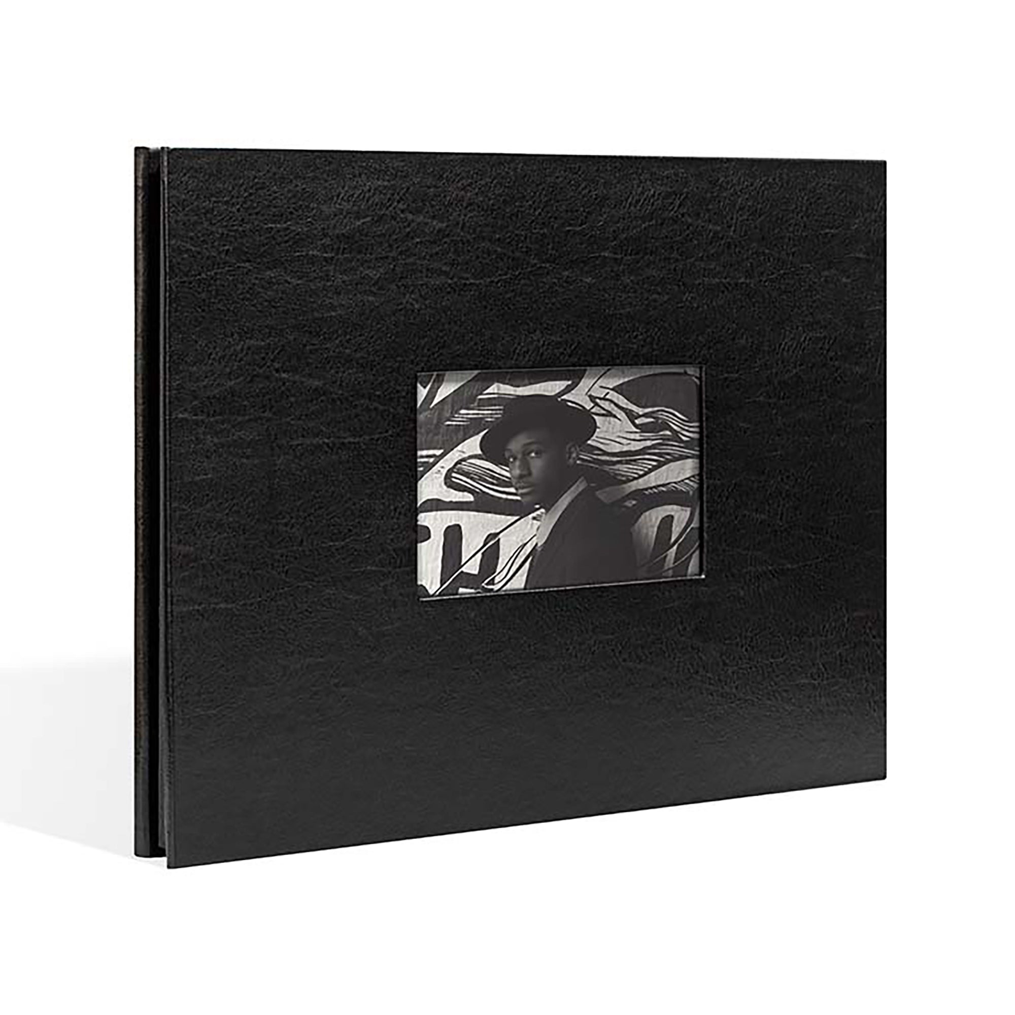 newport 11x14 black leather scrapbook