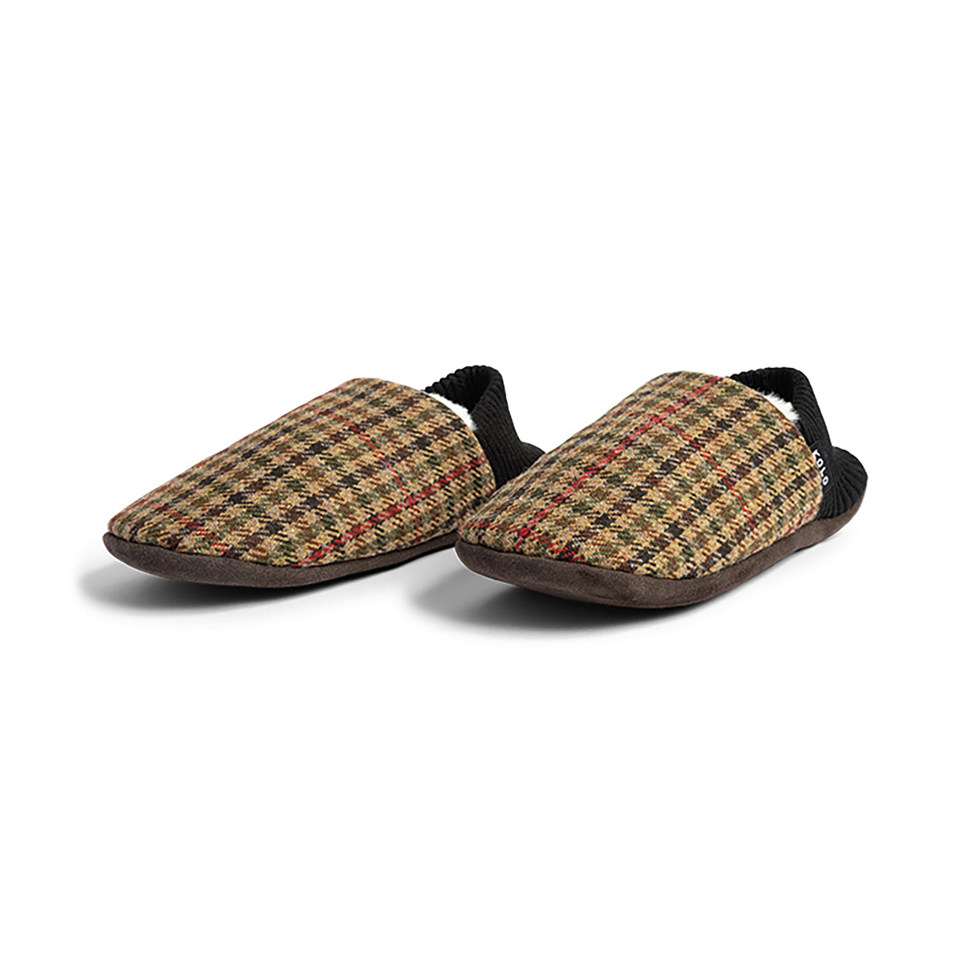 Finn Tweed House Shoes - Fur-Lined