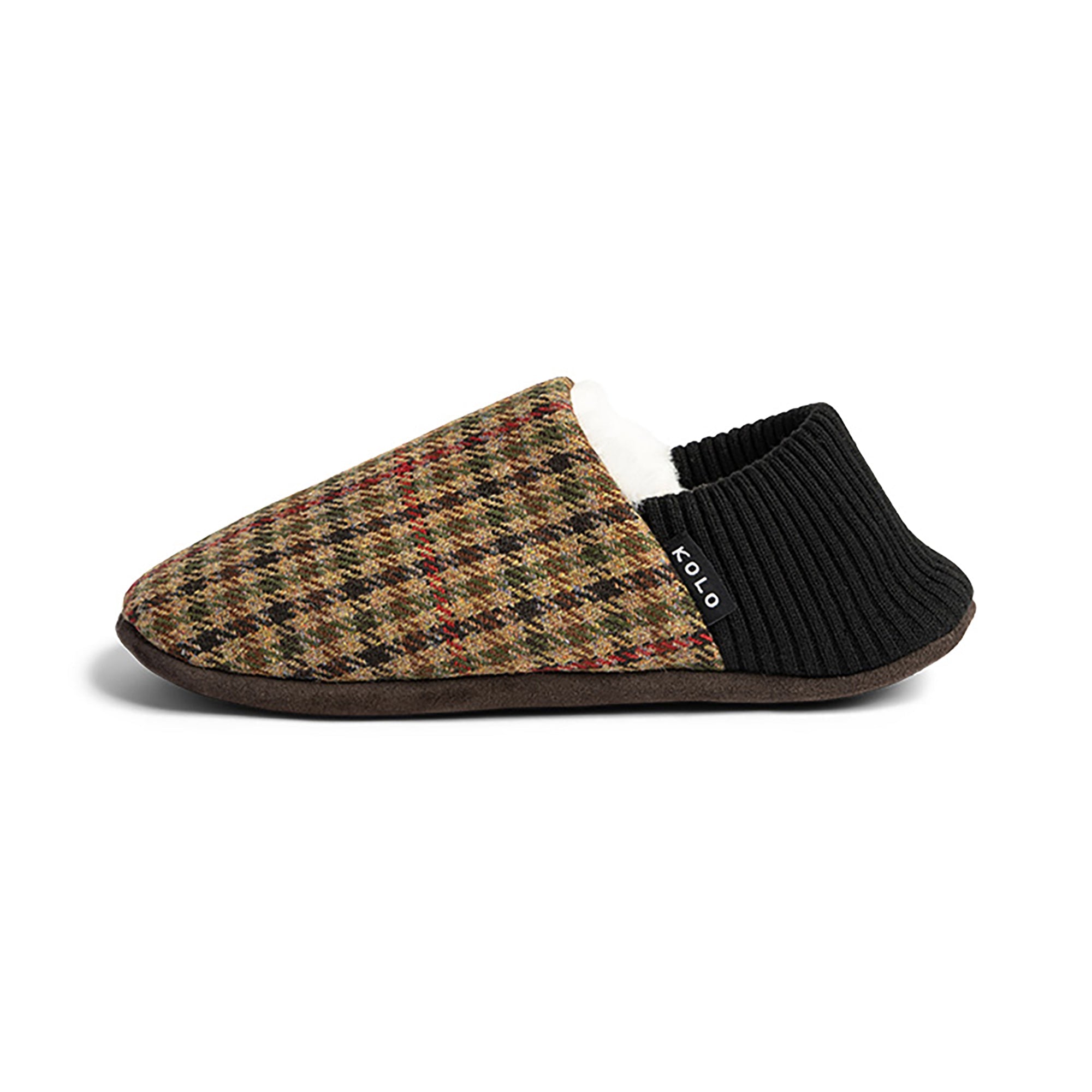 Finn Tweed House Shoes - Fur-Lined