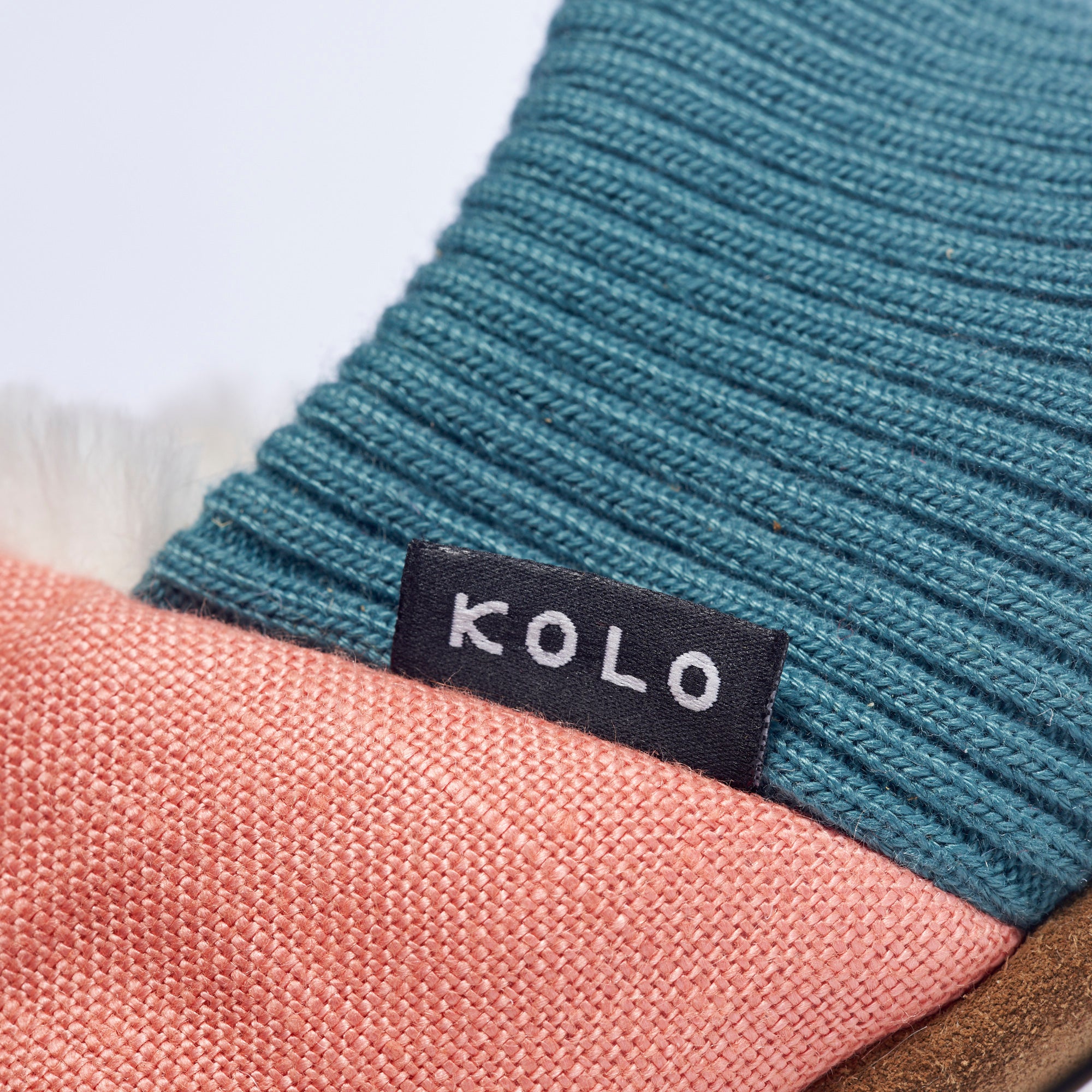 Damson Linen House Shoes - Fur-Lined