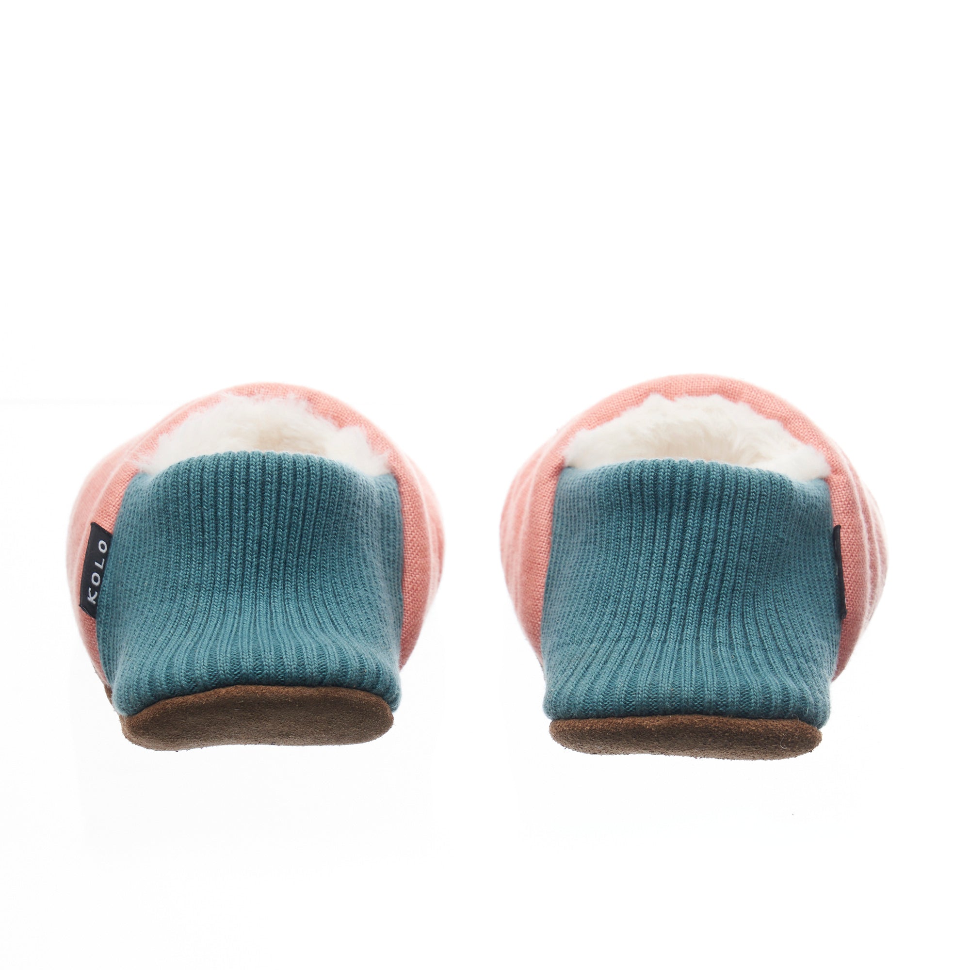 Damson Linen House Shoes - Fur-Lined